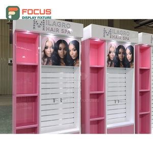 Retail Hair Wig Display Cabinet Multi Shelf Glass Door Drawer Lockable Hair Store Display Cabinet Unit - Product Image 2