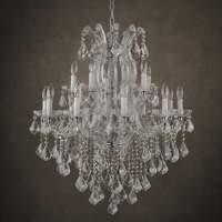 Lustre en cristal Maria Theresa antique américain sur mesure, 15 lumières, luminaire suspendu pour la décoration de table à manger