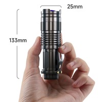 Senter UV LED 365nm Ultraviolet Saku Mini yang Dapat Diperbesar, Lampu Inspeksi Ultraviolet, Alat Pendeteksi Noda Urine Hewan Peliharaan