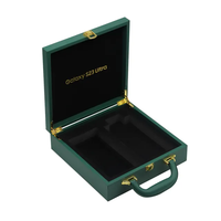 Boîte à parfum de luxe en cuir PU et MDF fabriquée à la main dans le Guangdong, coffret cadeau en bois pour cosmétiques, emballage personnalisé
