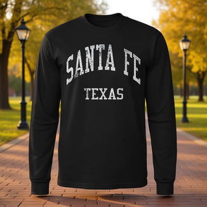 T-shirt a maniche lunghe Santa Fe Texas stile college retrò anni '70 - Product Image 3