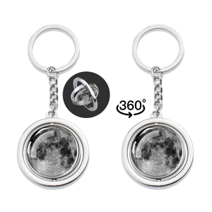 Llavero de Metal con Cristal Giratorio de Alta Calidad con Diseño de los 12 Signos <span class=keywords><strong>del</strong></span> Zodiaco en Cúpula de Cristal - Product Image 4