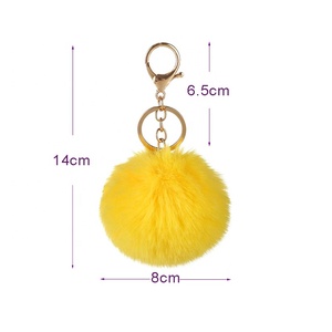 Porte-clés avec <span class=keywords><strong>pompon</strong></span> <span class=keywords><strong>en</strong></span> fausse <span class=keywords><strong>fourrure</strong></span> de lapin, <span class=keywords><strong>pompon</strong></span> 5 pièces, 6cm, 8cm, 10cm, vente <span class=keywords><strong>en</strong></span> gros - Product Image 5