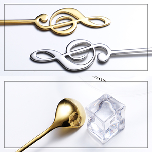 Cuchara Musical 304 Acero inoxidable Oro Plata Cuchara Música creativa Café Helado Cucharas para regalo - Product Image 6
