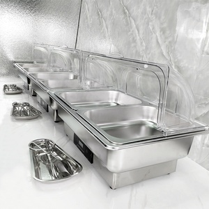Ensemble buffet <span class=keywords><strong>de</strong></span> chauffe-plats électriques en acier inoxydable pour hôtel restaurant traiteur présentoir chauffant nouvel équipement <span class=keywords><strong>de</strong></span> <span class=keywords><strong>cuisine</strong></span> - Product Image 6