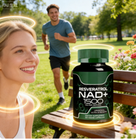Cápsulas Liposomales de Resveratrol NAD+ de 1500 mg | Suplemento Dietético Vegetariano Ultra Strength para Vitalidad y Apoyo al Envejecimiento Saludable