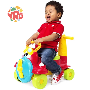 Cartoon Kid walker toy car ride on car con luce e musica per ragazzino e ragazza - Product Image 1