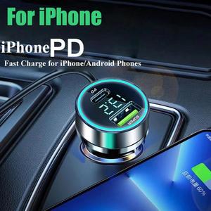 Chargeur de voiture à charge rapide avec 2 ports USB, adaptateur pour smartphone, chargeurs à charge rapide avec affichage numérique - Product Image 3