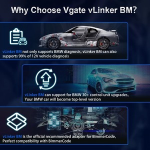 Nhà Máy Giá VGATE vlinker bm ELM327 cho BMW Scanner Bluetooth 4.0 OBD2 OBD 2 xe chẩn đoán bimmercode <span class=keywords><strong>ELM</strong></span> 327 V1.<span class=keywords><strong>5</strong></span> V1 <span class=keywords><strong>5</strong></span> - Product Image 2