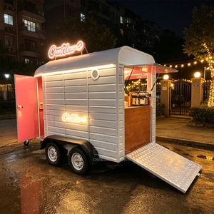 Compact Mobile Trailer With Storage And Serving Counter For Outdoor Dining Horse <b>Box</b> Food Truck - Product Image 4