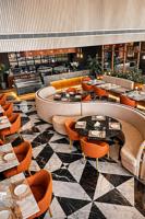 Banquette de restaurant haut de gamme, canapé de restaurant, sièges personnalisés, mobilier d'hôtel et de restaurant, design d'aménagement complet pour restaurant