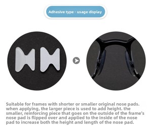 Butterfly-shaped Silicone Anti-Slip <strong>Glasses</strong> <strong>Nose</strong> Pads-Height-Increasing &amp; Anti-Pressure for Decoration - Product Image 4