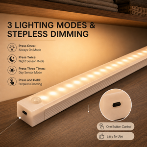 Under Cabinet <b>LED</b> <b>Light</b> 3000K Soft Warm White Touch Switch Surface Mounted Matte ABS Minimalist Design - Product Image 3