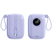 Batterie externe portable tendance WM 2026 10000mAh 22.5W à charge rapide Type-C avec câble Kuahao/OEM, affichage LED, logo OEM, cadeau
