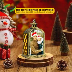 Prosub personalizado espacios en blanco linterna de Navidad colgante Led jardín decorativo tormenta luz sublimación linternas - Product Image 5