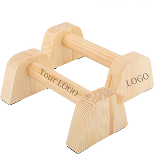 CZFIT Pushup Stands Wooden Push up <b>Bars</b> Gym Gear Equipment with Anti-Slid <b>Mat</b> Workout Solid Exercise Women Men Portable Fitness - Product Image 1