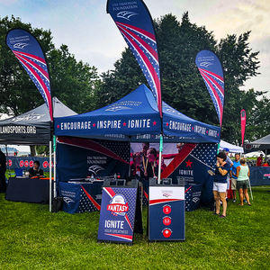 Tenda Makanan Portabel Lipat dengan Logo Kustom untuk Pameran Dagang Luar Ruangan, Desain Gratis, Acara Periklanan Ramah Lingkungan - Product Image 4