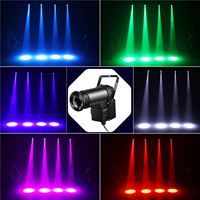 Projecteur LED Mini Pinspot Professionnel 15W RGBW DMX512 à Activation Sonore pour Scène, Mariage, Discothèque, Club, Fête, Spectacle