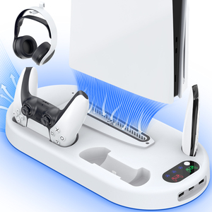 Mới cho ps5 mỏng làm mát đứng đa chức năng cho Playstation 5 Giao diện điều khiển bao gồm phím điều khiển sạc Dock cho các phụ kiện - Product Image 2