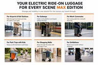 Valise à roulettes durable Alilotop pour scooter, ensemble de bagages intelligents robotisés, cadre en aluminium, voyage léger et portable