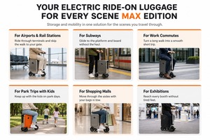 <span class=keywords><strong>Maleta</strong></span> con Ruedas Resistente Alilotop para Patinete Eléctrico, Juego de Maletas Inteligentes Robóticas con Marco de Aluminio, Ligeras y Portátiles para Viajes - Product Image 6