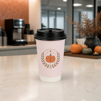 Gobelet en papier double paroi Halloween, motif maïs sucré, kraft, isolé, jetable, 12 oz, qualité alimentaire, prix usine, fabricant Chine