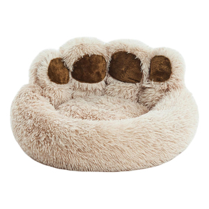 Pet Dog & Cat <b>Bed</b> Round Striped Wood Sustainable All-Season Warm <b>Comfortable</b> Removable Washable for Small Dogs - Product Image 1