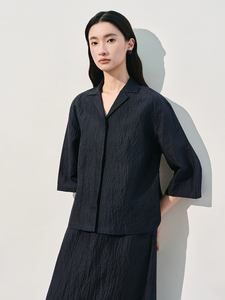 862602 Custom Women's Loose Linen Blouse Home Clothes Top Short Sleeve Loungewear Women Sets New Arrival Women Lounge Wear