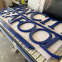 Enseigne publicitaire 3D LED rétroéclairée sur mesure pour extérieur, en acrylique et acier inoxydable, pour logo de magasin, restaurant de fruits de mer, enseigne commerciale 3D