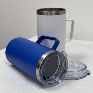Custom 20oz/550ML Insulated Stainless Steel <strong>Tumbler</strong> <strong>with</strong> <strong>Handle</strong> for Outdoor Adventures &amp; Hot &amp; Cold Drinks - Product Image 3