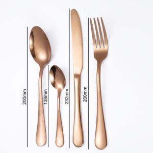 Đẹp thanh lịch Rose Gold dao kéo khách sạn thép không gỉ thiết lập dao kéo/Flatware Set <span class=keywords><strong>Spoon</strong></span> <span class=keywords><strong>Fork</strong></span> Knife từ Trung Quốc - Product Image 2