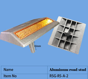 Ojo de Gato 100*100*65mm Seguridad de Tráfico marcador de aluminio reflectante carretera Stud <span class=keywords><strong>Reflector</strong></span> advertencia pavimento - Product Image 5