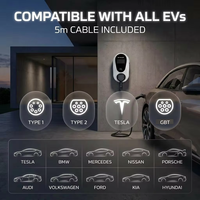 Borne de recharge murale OCPP 1.6 7kW pour véhicules électriques, 32A, Type 2, monophasée, intelligente, avec application, RFID, compatible Tesla BMW IX3, chargeur EV