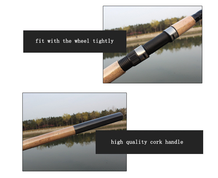 3,6 m/3,9 m con alto contenido de carbono caña de pescar de barras tiro largo varilla 3 Consejos de corcho de pesca rod
