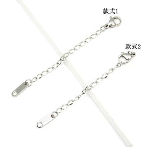 Stainless Steel Lobster Clasp Chain With Tail Tag 9mm Gold <b>Silver</b> For <b>Bracelet</b> Necklace Jewelry Extension <b>Adjustment</b> Chain - Product Image 2