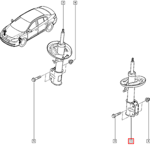Amortiguador Delantero Izquierdo y Derecho <span class=keywords><strong>para</strong></span> <span class=keywords><strong>Renault</strong></span> Fluence 2004-2009, Núcleo de Amortiguador 543020292R 543A00135R - Product Image 5