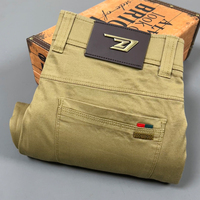Nouvelles collections d'automne : Jeans homme de luxe personnalisés, tendance et polyvalents, coupe droite élastique, vente en gros usine