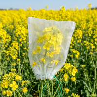 Sac de croisement Canola à extrémités ouvertes 50x70cm, pochette réutilisable en micro-maille pour l'élevage végétal