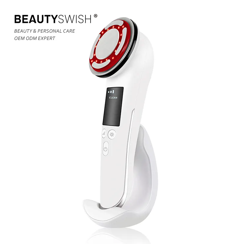 Beauty Swish Newest 3 LED Light Photon RF EMS Therapy Face Lifting Hot and Cold Anti Aging Skin Tightening Pulse Beauty Device