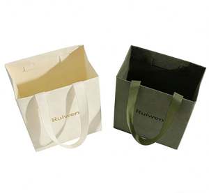 Bolsa de Papel Kraft de Lujo Hecha a Mano con Logotipo Personalizado y Cinta para Joyería, Cosméticos, Ropa, Relojes, Embalaje de Regalo Duradero - Product Image 3