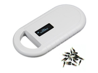 Lector de Microchip RFID para Animales, Plástico Blanco, 134.2kHz, Portátil, USB, Escáner de Etiquetas para Orejas, ISO11784/5, 5 Horas de Duración de la Batería