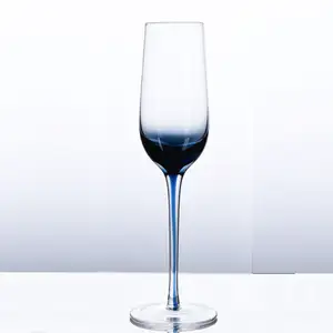 Blue Wine Glass Goblets Champagne Wine Glass Goblets New Design Crystal Drinking Glassware