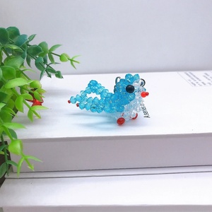 Llaveros al por mayor de cuentas de plástico multicolor, llaveros de coche personalizables con cuentas acrílicas transparentes de dibujos animados, dijes de bolso hechos a mano, llaveros de pájaros bonitos - Product Image 4