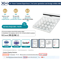 Support d'affichage pour cils en acrylique XH Manufacturer pour salon de beauté avec design compact à 3 niveaux OEM