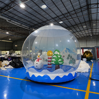 Boule de neige gonflable géante en PVC pour événements publicitaires, globe de Noël gonflable géant