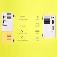 Projecteur de poche CatVision YG300 1080P, 100 lumens ANSI, LCD LED portable, 1500:1, pour cinéma maison et utilisation en extérieur