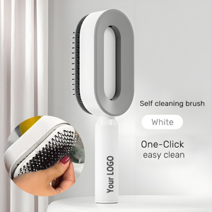 Peine de masaje personalizado 3D para mujer, diseño de una tecla, cojín de aire limpio, peluquería, autolimpieza, cepillos para el cabello, peines Airbag - Product Image 1