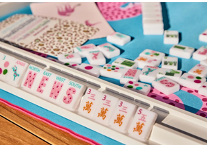 Springtime Safari Modern Portable Plastic <b>Mahjong</b> <b>Set</b>-BRIGHT WHITE 4 Players - Product Image 3