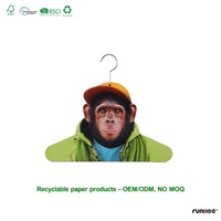 Cintres en carton personnalisés certifiés FSC, biodégradables, recyclés, gain de place, flexibles, vente en gros