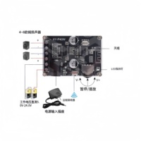 Papan Amplifier Bluetooth Stereo 30W/40W 12V/24V Modul Amplifier Digital Daya Tinggi Speaker XY-P40W